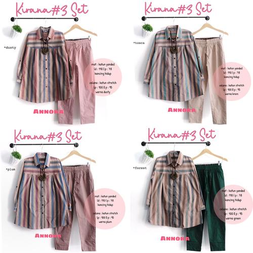 Foto Produk New Kirana #3 Set Setelan Celana Wanita Baju Kerja Modis LD 110cm dari Ilyassa Shop
