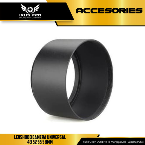 Foto Produk Lenshood Camera Universal 49 52 55 58mm Lens Hood Camera dari ixuspro