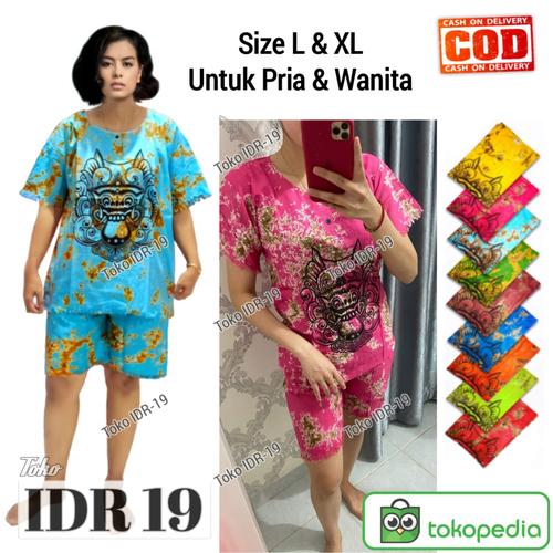 Foto Produk Kaos Barong Setelan Celana Variasi L dan XL - Campur Warna, L dari IDR 19