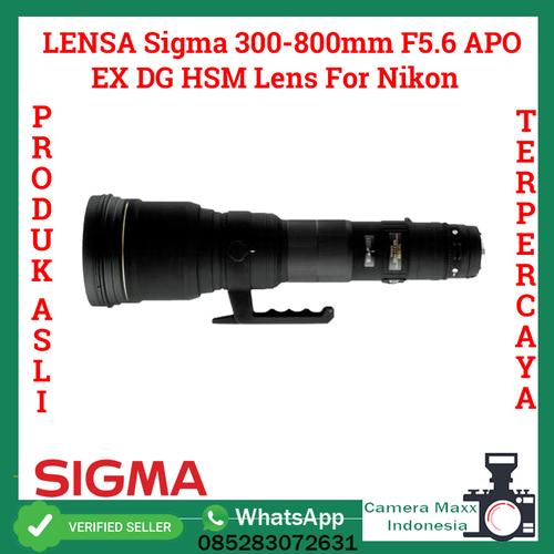 Jual Lensa Sigma 300 800mm F5 6 Apo Ex Dg Hsm Lens For Nikon Jakarta Pusat Camera Maxx Indonesia Tokopedia