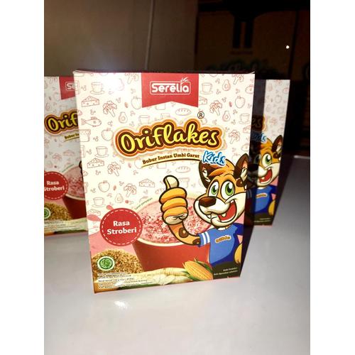 Foto Produk Sereal umbi garut ORIFLAKES KIDS - strawberry dari oriflakesjogja