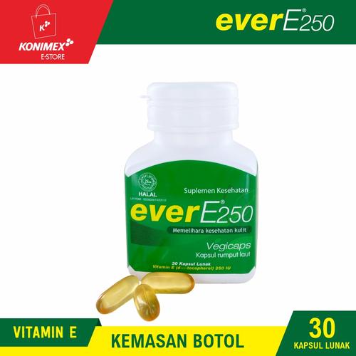 Foto Produk everE250 Vitamin E Botol Isi 30 Softcapsule Rumput Laut Kulit Sehat dari Konimex Store