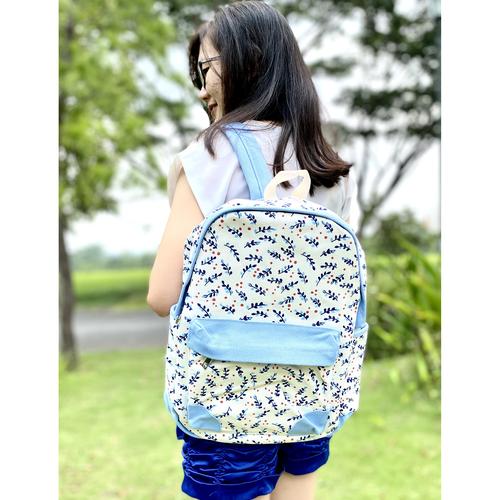Foto Produk TAS RANSEL KANVAS ANAK REMAJA WANITA SEKOLAH IMPORT - Biru Muda dari toko centre tas