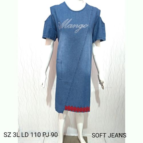 Jual DRESS JEANS SABRINA MANGO JUMBO 3L 