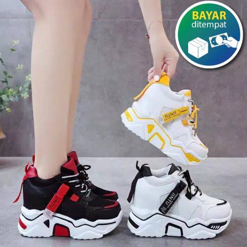 Foto Produk Sepatu Wanita Korea Sneakers Jintu Putih Kuning - Kuning, 37 dari ARFAKIDS SHOP