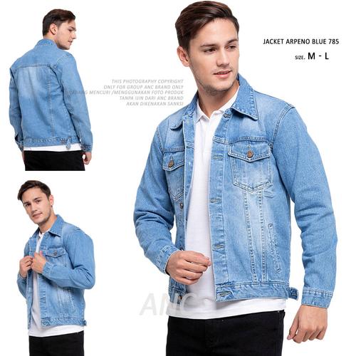 Jacket Man Casual Keren Denim Bluelight 
