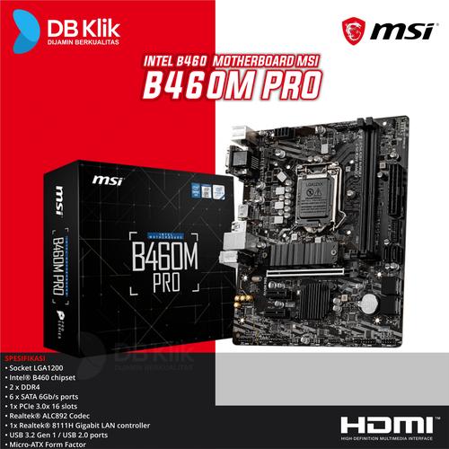 Foto Produk Motherboard MSI B460M PRO - MB MSI B460 M PRO dari dbclick