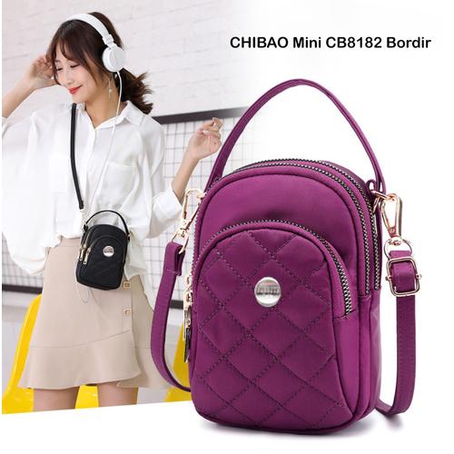 Foto Produk TCH06 Tas Wanita Original CHIBAO Mini CB8182 Bordir Import Jinjing - black dari EnnWen Online Store