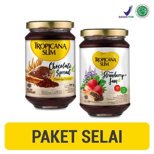 Foto Produk Tropicana Slim Chocolate Spread 300gr + Strawberry Jam 375gr dari NutriMart