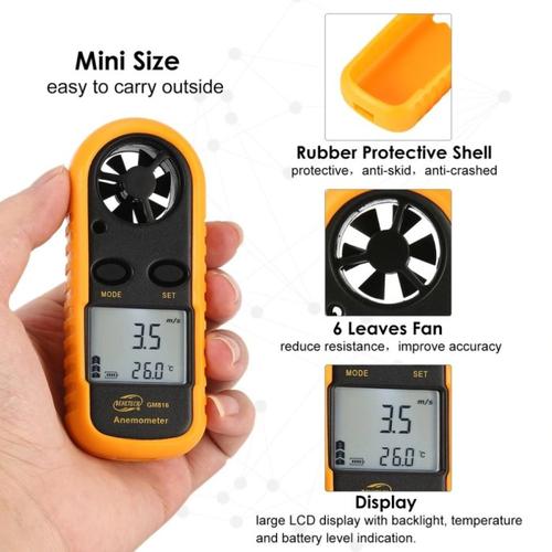 Foto Produk Digital Anemometer with Thermometer Alat Ukur Kecepatan Angin dan Suhu dari Toko JayaSukses