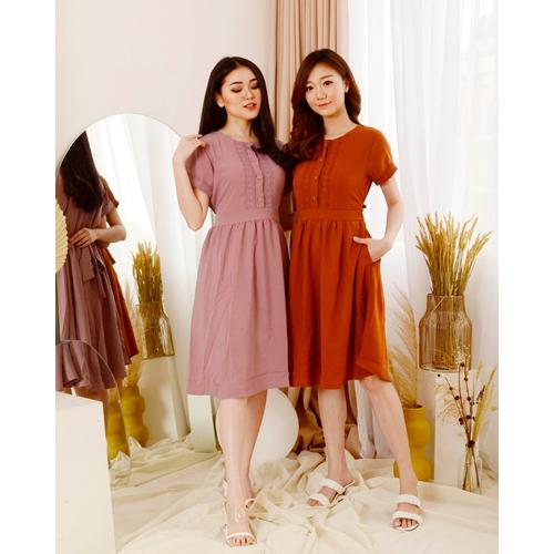 Jual Erika Dress Wanita Bahan Premium 
