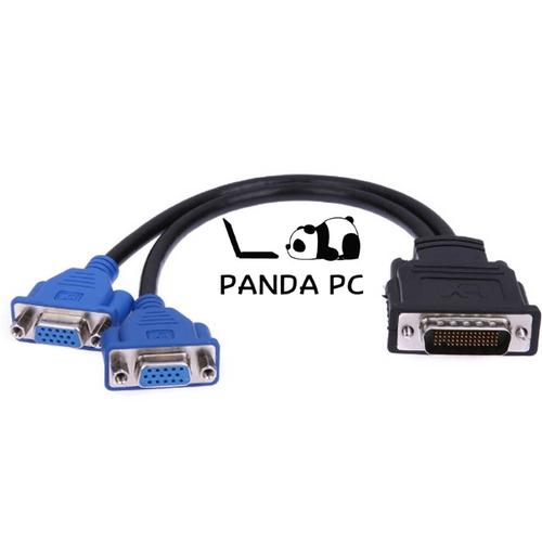 Foto Produk Kabel Adapter Splitter DVI 59 Pin Male to 2 VGA Female Berkualitas dari Panda PC