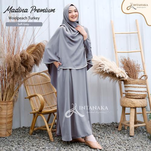 Foto Produk MADINA SYAR'I PREMIUM ORI INTANAKA - GAMIS POLOS - SOFT GREY, M dari RAGANA BANDUNG