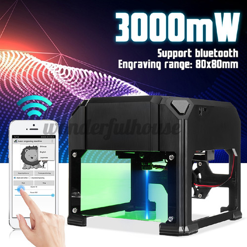 Foto Produk 3000mW USB Mini Desktop Laser Engraving Machine Marking Engraver - AU Plug dari Fixbeli