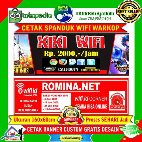 Jual spanduk banner wifi id warkop warung - Kab. Jombang - Cah Rantau
