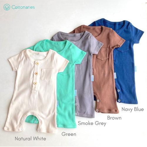 Foto Produk Romper bayi - Organic Cotton - Cottonaries - Green, 3-6 Bulan dari Cottonaries