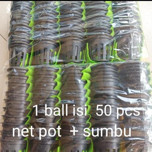 Foto Produk net pot 5cm hitam + sumbu (50pc) dari Original Milagros