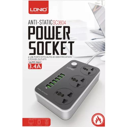 Foto Produk Stop Kontak USB Colokan Listrik Original LDNIO 6 Usb Port dari TB.Mutiara Jaya
