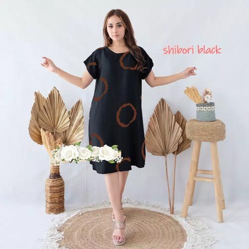 Foto Produk daster / dress rayon bali motif shibori - black dari daster_byalta