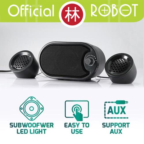 Gambar Robot RS170 Stereo Speaker With LED Black dari Liem Group Jakarta Barat Tokopedia