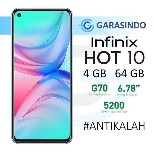 Foto Produk Infinix Hot 10 4/64 GB 4GB 64GB Garansi Resmi Infinix - Hitam dari Garasi.ku