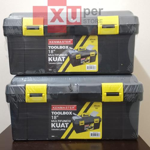 Foto Produk KENMASTER TOOLBOX 18" - PLASTIC HEAVY DUTY -JUMBO SIZE dari xuper store