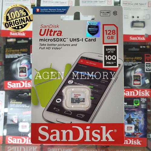 Foto Produk Memory Card MicroSD MIcro SD Sandisk Ultra Class10 128GB 128 GB 80mb/s dari AGEN MEMORY