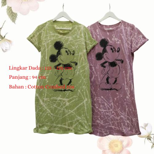Foto Produk Dress Wanita Jumbo Midi Dress Casual Dress Karakter Mickey Mouse 2 dari Poedie