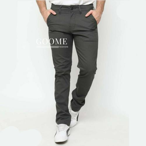Foto Produk CELANA CHINO PRIA PANJANG ABU-ABU / GREY SLIM FIT COWOK CASUAL KANTOR - Abu Tua, S dari Goome Fashion Indonesia