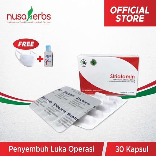 Foto Produk Penyembuh Luka - Striatamin 30 Kapsul (3 Blister) dari Nusaherbs