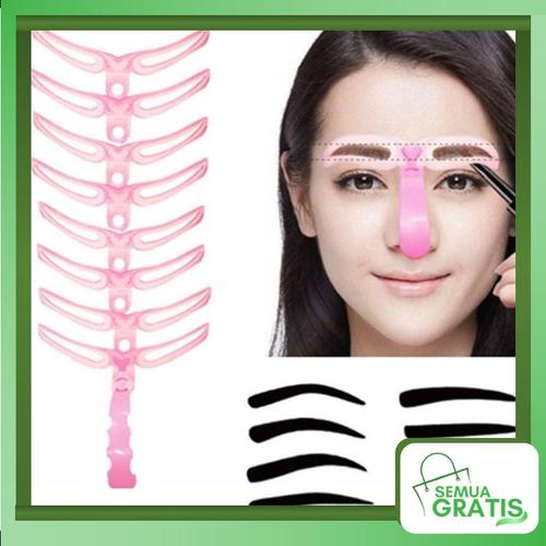 Foto Produk Semua Gratis - Cetakan Alis 8 IN 1 Wanita / Eyebrow Template Delapan - CetakanAlis8in1 dari Semua Gratis