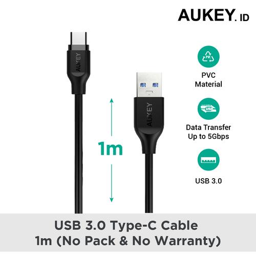 Foto Produk Kabel Charger Aukey Type C USB 3.0 1M NO PACK & NO WARRANTY - 500706 dari AUKEY