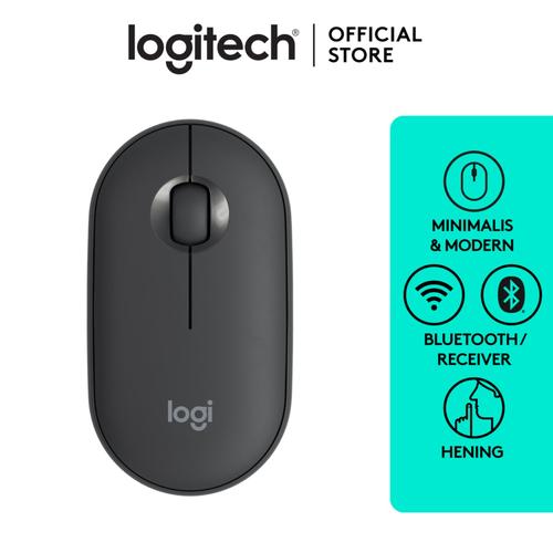 Foto Produk Logitech Pebble Wireless Bluetooth Mouse M350 - Graphite dari Logitech Official Store