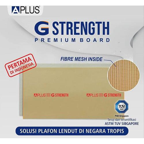 Foto Produk Gypsum Aplus G-Strength 9mm x 1200 x 2400 premium board atap plafon dari Depo Aplus Bandung
