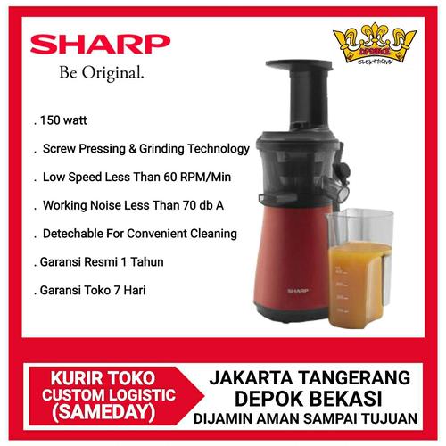 Foto Produk SHARP SLOW JUICER EJC20YRD 0.8 LITER EJ-C20Y-RD 150 WATT - Merah dari DPRINCE