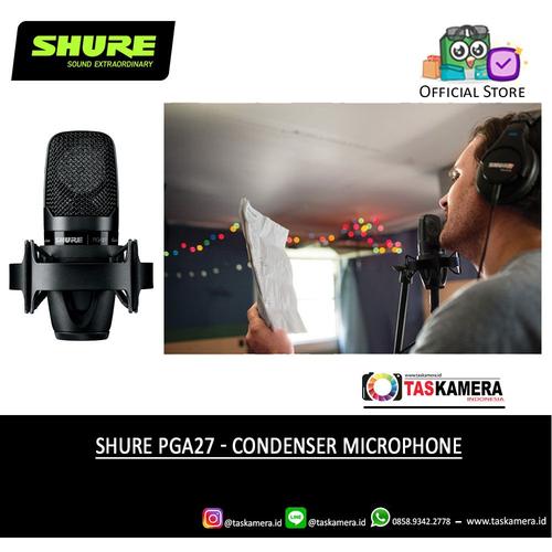 Foto Produk SHURE PGA27 Condenser Microphone - SHURE PGA 27 Podcast Mic dari taskamera-id