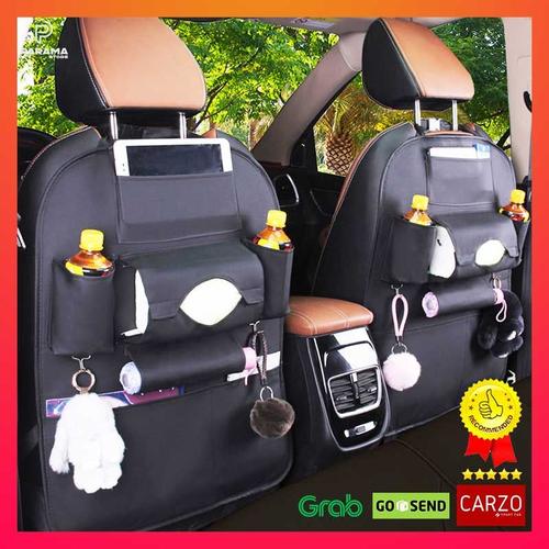 Foto Produk Carzo Smart Seat Car Seat Organizer Tas Belakang Jok Mobil Multifungsi - Coklat Muda, Tanpa Meja dari Wakata Living