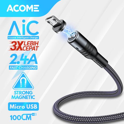 Foto Produk Acome Kabel Data Strong Magnet Fast Charging 2.4 A 100cm Garansi 1 Thn - Kabel Micro USB dari Acome Indonesia