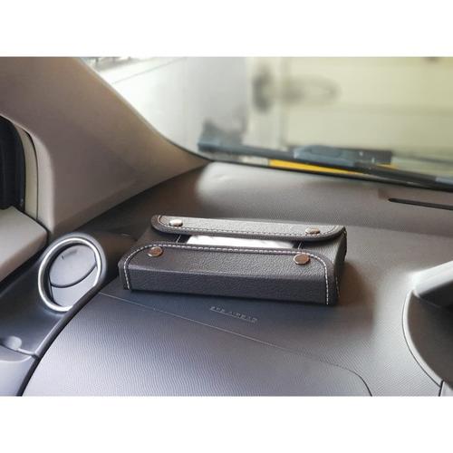 Foto Produk TECHNOZIO Kotak Tissue Short Hitam /tempat tissue /tisu mobil dari Technozio