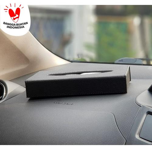 Foto Produk TECHNOZIO Kotak Tissue Short Hitam Cubic /tempat tissue /tisu mobil dari Technozio