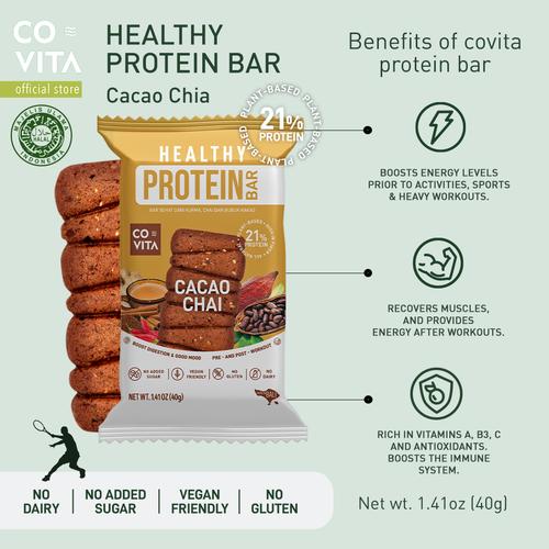 Foto Produk Covita Healthy Protein Bar - Cacao Chai - Camilan Sehat dari Covita