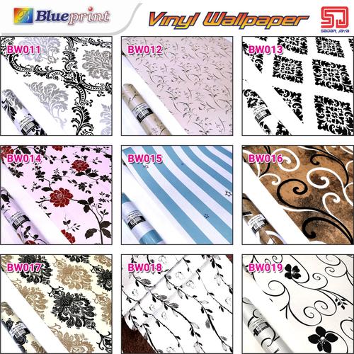 Foto Produk Blueprint Wallpaper Motif B Dinding Sticker Tembok Bergambar Vinyl dari Sadar Jaya Mandiri