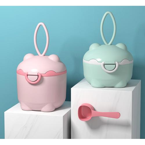 Foto Produk Tempat susu bubuk kartun anak, Kontainer susu snack bayi - Hijau muda, Kecil dari Lovely Gubuk