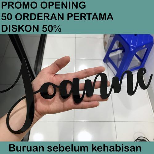 Foto Produk HURUF TIMBUL AKRILIK TINGGI 15cm Satuan - Hiasan/Dekor Dinding Quotes - Hitam, 15cm dari Yumiki Collections