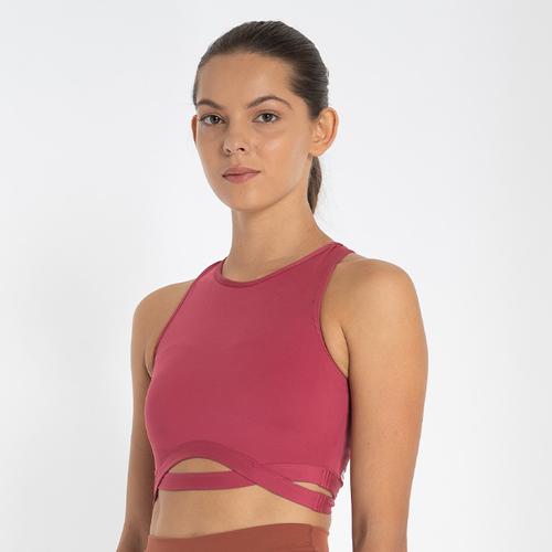Foto Produk miniletics Sports Bra Power High Neck Bra, with A/B cup - Magenta, S dari miniletics