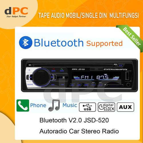 Foto Produk Single Din Audio Tape Mobil LCD Multifungsi Bluetooth USB MP3 FM Radio dari dPC
