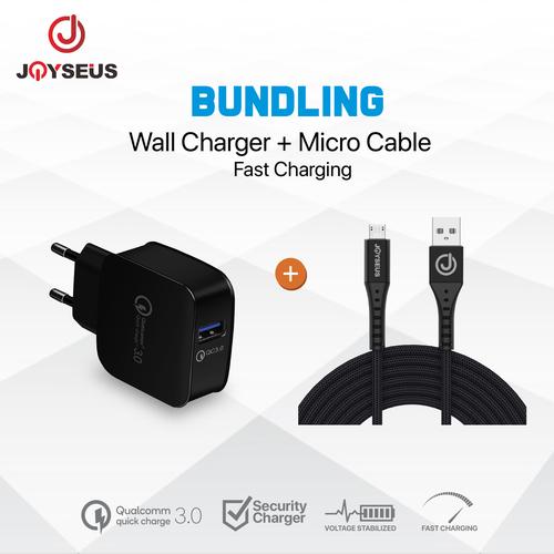 Foto Produk Charger JOYSEUS QC3.0 Quick Charging + MICRO USB Cable 3A - CL8KB41 dari Joyseus Official Store