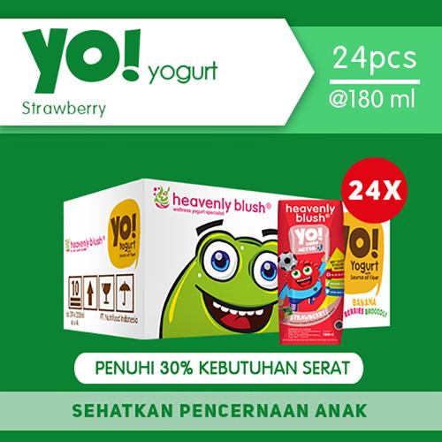 Gambar Yogurt Heavenly Blush YO Strawberry Broccoli 24 x 180 ml dari Heavenly Blush Yogurt Jakarta Utara Tokopedia