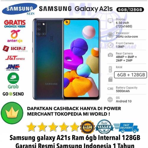 Foto Produk Samsung Galaxy A21S 6GB/128GB A21 S 6/128GB A 21S 6/128 RESMI Not A31 - silver dari MI WORLD