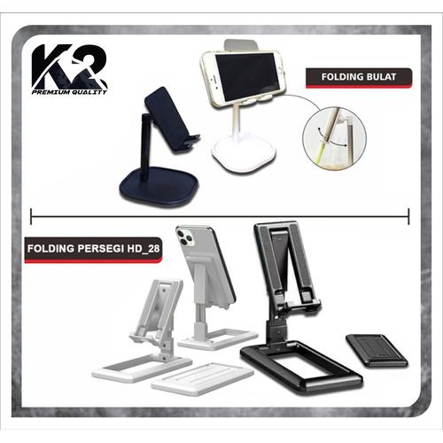 Foto Produk K2 FOLDING DEKSTOP PHONE STAND / Stand Holder Handphone - BULAT, Hitam dari K2 Official Store